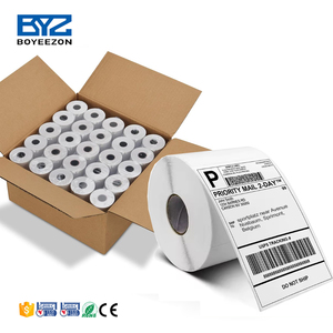 Étiquettes thermiques directes compatibles Zebra 4x6 100x150mm 500 pièces Rouleaux d'étiquettes en papier autocollantes imperméables pour l'impression de codes-barres - Product Image 1