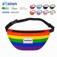 Sac banane personnalisé avec logo sur mesure, vente en gros, sac de ceinture en polyester, fabricant OEM, étanche