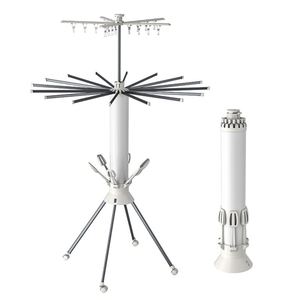360° Rotation Collapsible Octopus Indoor Stand Aluminum Laundry Baby Clothes Hangers Almirah Drying Shelf Clothes Dryer Rack - Product Image 2