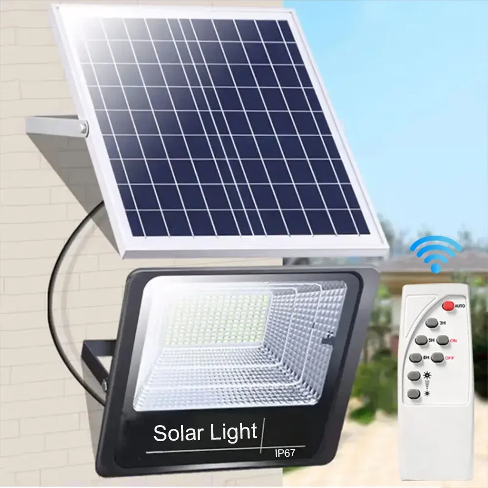 Outdoor Solar Waterproof Reflector Wall Lamp LED Solar Powered Solar 20w 100w 200w 300w 1000w Floodlight With Remote Control