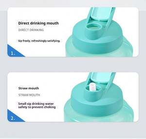 Botella de Agua de Plástico Resistente y a Prueba de Fugas con Tapa y Pajita para Deportistas y Entrenamiento - Product Image 5