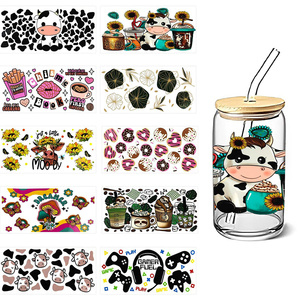 Adesivi UV DTF personalizzati per bicchieri da birra da 16 oz, tazze e tumbler, ideali per insegnanti - Vendita calda all'ingrosso - Product Image 3