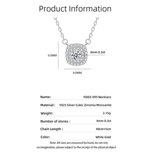 Pendentif géométrique en argent sterling 925 avec moissanite, zircon rond délicat, bijoux minimalistes simples, cadeau pour femme, à porter au quotidien - Product Image 3