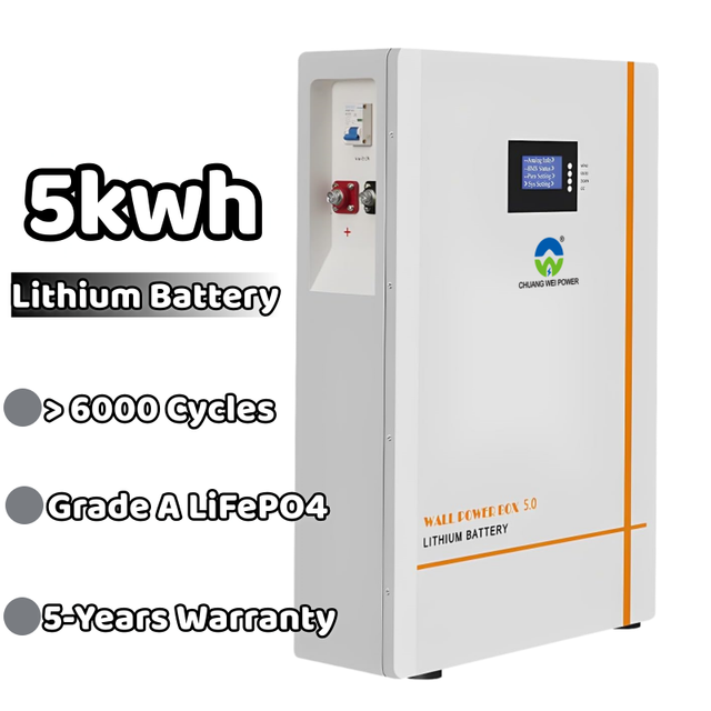 51.2V 100Ah Lithium Iron Phosphate Battery 5kWh Portable Power Station Grid Solar System UPS Backup 6000 Cycles IP65 Waterproof