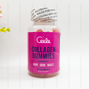 Gominolas estimulantes de colágeno Suplementos de pectina vegana Masticables para mujeres y hombres | 60 Gomitas de vitaminas de melocotón
