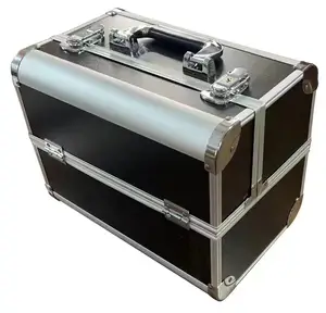 売れ筋ポータブルアルミトラベルハードメイク収納ボックス
