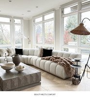 Canapé de luxe italien léger incurvé à combinaison libre Nordic Simple Ins Lamb Velvet Module Internet Celebrity Designer Sofa