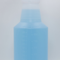 Bouteille pulvérisateur à gâchette en plastique PE cylindrique vide de 1L avec bleu et blanc