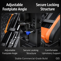 Machine combinée Hack Squat et Leg Press QS Commercial à 45 degrés - Équipement de fitness en acier avec fonctions de sécurité, poids maximal de l'utilisateur 200 kg