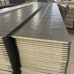 Panneaux sandwich isolants thermiquement pour murs extérieurs et toitures de maisons, en polyuréthane PU, <span class=keywords><strong>prix</strong></span> usine - Product Image 4