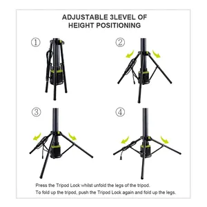 في الهواء الطلق التفتيش ضوء led العمل ضوء ترايبود المحمولة مصباح عمل ل مواقع البناء