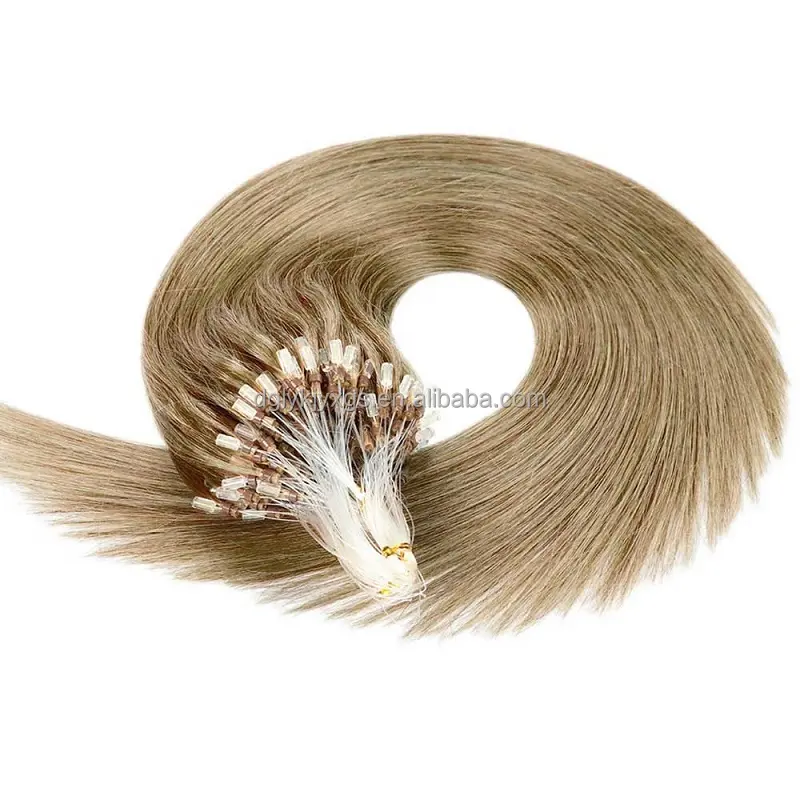 HE04 #10 Großhandel Menschenhaar Micro Loop Haar verlängerungen 100 teile/paket 10A,16-24 Zoll Indisches Haar