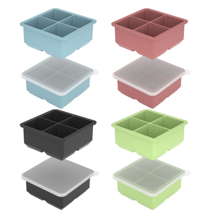 Chất Lượng Cao Hình Chữ Nhật <span class=keywords><strong>Silicone</strong></span> <span class=keywords><strong>Ice</strong></span> Cube Khay Với Nắp Tái Sử Dụng Tổ Ong <span class=keywords><strong>Ice</strong></span> Khuôn Cho Cocktail Milktea Mới Đến - Product Image 3