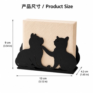 Porte-mouchoirs et porte-serviettes en fer moderne haut de gamme pour toilettes, restaurants, cafés - Étagère de rangement écologique - Product Image 1