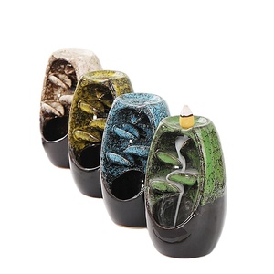 Regalo di Natale: Bruciatore d'<span class=keywords><strong>Incenso</strong></span> <span class=keywords><strong>a</strong></span> <span class=keywords><strong>Cascata</strong></span>, Fontana in Ceramica per Casa, Zen, Yoga, Spa, Regalo per Donne, Coni d'<span class=keywords><strong>Incenso</strong></span> - Product Image 1