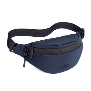 Sac banane de sport en toile de nylon imperméable avec logo personnalisé, motif brodé et imprimé, fermeture éclair, à porter en bandoulière, à la taille ou sur la poitrine - Product Image 2