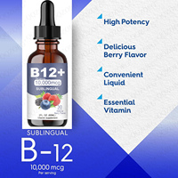 Vente chaude fournissant des suppléments de vitamines essentielles à la saveur des baies B12 + gouttes liquides de vitamine B12 pour adultes et enfants