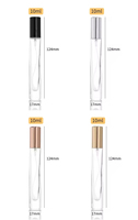 Flacon pulvérisateur de parfum en verre de 10 ml, rechargeable, atomiseur à fine brume, rond, carré, mini conteneur de parfum de voyage