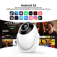 Mini projecteur portable S16 avec autofocus, 200 ANSI lumens, résolution native 720P, décodage 4K, écran 120 pouces, Android 14, haut-parleur LCD