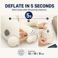 Coussin de Voyage Gonflable en Maille Respirante en Forme de U pour le Cou et la Tête, Idéal pour l'Été – Meilleure Vente en Gros