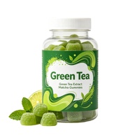 Gummies de thé vert sans sucre en gros, extrait de Garcinia Cambogia, café vert, caféine, gummies de thé vert pour adultes