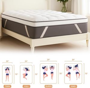 Surmatelas <span class=keywords><strong>de</strong></span> luxe en mousse à mémoire <span class=keywords><strong>de</strong></span> forme déchiquetée, rafraîchissant et respirant en coton, pour hôtel et maison, antibactérien et doux - Product Image 5