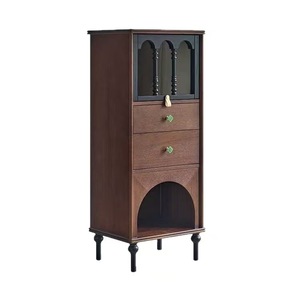 Mueble Auxiliar Retro Francés para Sala de Estar, Mueble de Almacenamiento con Acabado en Madera de Pino, Estante para Sofá - Product Image 3