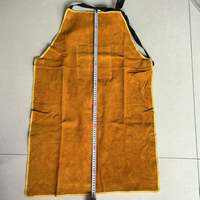 Tablier de protection en cuir de vachette résistant à la chaleur de 90 cm de long, niveau B, jaune, sécurité