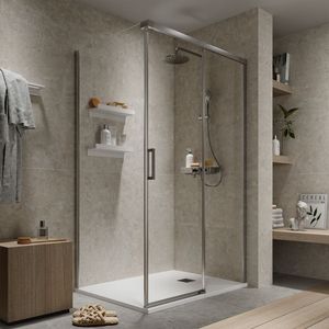 Kit porte <span class=keywords><strong>de</strong></span> <span class=keywords><strong>douche</strong></span> coulissante d'angle <span class=keywords><strong>pour</strong></span> douches néo-angulaires <span class=keywords><strong>de</strong></span> 32 à 36 po-<span class=keywords><strong>Joint</strong></span> en silicone étanche en verre transparent <span class=keywords><strong>de</strong></span> 5/16 po - Product Image 4