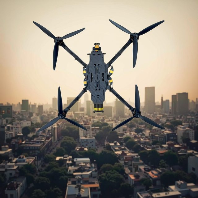 15 Inch Heavy Lift Racing Drone 10kg Payload with 5.8G 3W VTX ELRS Camera Remote Control for Cargo Delivery
