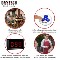 Système de téléavertisseur sans fil Daytech pour restaurant, montre-récepteur multifonction pour serveur, étanche, trois boutons
