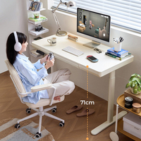 Bureau Ergonomique Manuel à Manivelle Réglable en Hauteur, Tout Blanc, pour Ordinateur, Étude à Domicile et Gaming – Table de Levage OEM/ODM