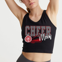 Personnalisable Cheer Mom Bling Strass Paillettes Transfert de Chaleur Fer pour T-shirts