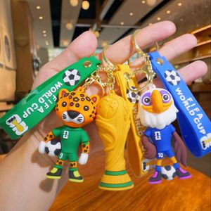 Porte-clés mascotte de la Coupe du Monde FIFA 2026, pendentif en caoutchouc, ballon de football, trophée, cadeau portable pour les fans - Product Image 2