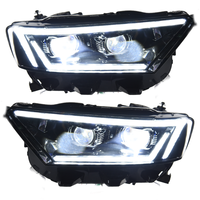 Pour VW T-ROC 2018-2021 : Ensemble de phares LED avec projecteur bi-lentille, feux de jour DRL, mise à niveau halogène, feux de jour, paire de lampes avant