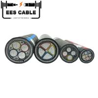 Câble blindé en aluminium de haute qualité à 4 conducteurs 70mm 95mm 120mm 150mm 185mm2 0.6/1kV Câble d'alimentation électrique YJLV32 NAYY