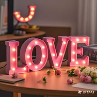 En gros, Grandes lettres lumineuses empilées à deux rangées, 4 pieds, en acier inoxydable, avec support de toile de fond LED, pour intérieur, bureau, commerce de détail, mariage