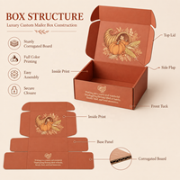 Boîte d'expédition en carton ondulé recyclable personnalisée avec logo pour l'emballage de cadeaux de Thanksgiving, les petites entreprises et le commerce électronique