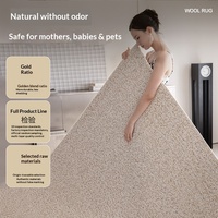 New Zealand Polyester Machine-woven Foldable Rug Minimalist Solid Color Italian-inspired Upscale Elegance Modern Light-luxury