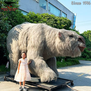 Modèle géant d'animal préhistorique pour musée, centre commercial, parc à thème, bête à dents sculptées, loups, mammouth - Product Image 3