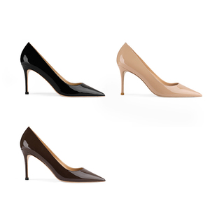 Za — robe en cuir PU pour femme, chaussures à talons hauts, nouveau Design, à enfiler, noire, décontractée, unie, léger, hiver, OEM, printemps - Product Image 3