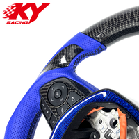 Volant de course personnalisé en fibre de carbone et cuir bleu pour Toyota Camry 8ème génération XLE SE XSE Avalon 2018-2024