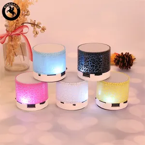 OEM ODM warna-warni led latar belakang retak subwoofer mini speaker rumah terbaik kecil speaker untuk komputer desktop