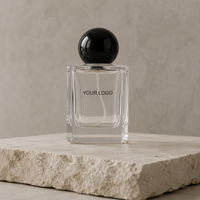 Emballage de parfum en verre de luxe personnalisé B2B, OEM, marque privée, logo minimaliste en sérigraphie sur toile de soie, fabricant de parfums
