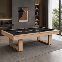 Table de billard moderne 2-en-1 en gros, 7ft 8ft, table de billard et de salle à manger personnalisée, design peu encombrant pour la maison