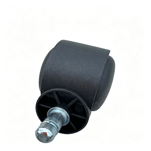 Kit de roulettes robustes pour meubles, avec fixation par vis sur plaque de base de meuble à 4 trous, pour charge maximale - Product Image 1