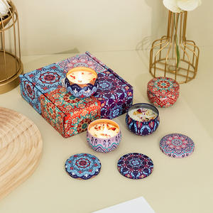 Bougies parfumées à étiquette personnalisable artisanale coffret <span class=keywords><strong>cadeau</strong></span> parfum longue durée <span class=keywords><strong>idée</strong></span> <span class=keywords><strong>cadeau</strong></span> de Noël romantique - Product Image 4