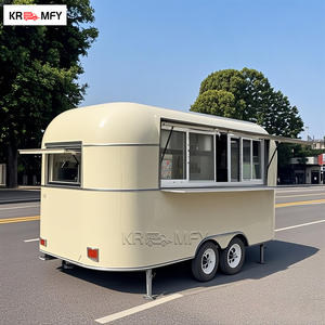 Remorque alimentaire rétro traditionnelle et épurée avec panneaux en aluminium poli pour cuisine mobile et barbecue - Product Image 6