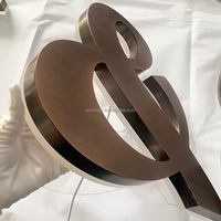 Lettres Métalliques Rétroéclairées en Acier Inoxydable Grande Taille Personnalisables, Panneau Commercial Étanche pour Hôtels et Centres Commerciaux
