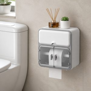 Estantes <span class=keywords><strong>de</strong></span> Baño Modernos <span class=keywords><strong>de</strong></span> Lujo, Portarrollos Doble - Accesorios <span class=keywords><strong>de</strong></span> Baño, Organizador <span class=keywords><strong>de</strong></span> Ducha Montado en Pared sin Taladrar - Product Image 2